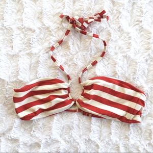 Striped Halter Bikini Top